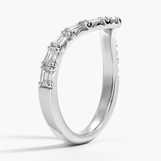 Nathalie Emerald-Cut and Asscher Diamond Contour Ring (3/4 ct. tw.) in Platinum