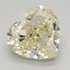 2.60 Ct. Fancy Light Yellow Heart Lab Grown Diamond