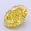 5.59 Ct. Fancy Vivid  Yellow Oval Lab Grown Diamond