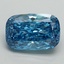 1.52 Ct. Fancy Vivid Blue Cushion Lab Grown Diamond