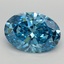 3.70 Ct. Fancy Vivid Blue Oval Lab Grown Diamond