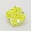 1.19 Ct. Fancy Vivid Yellow Cushion Lab Grown Diamond
