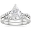18KW Moissanite Chamise Diamond Bridal Set, smalltop view