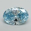 10.02 Ct. Fancy Vivid Blue Oval Lab Grown Diamond