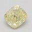 0.76 Ct. Fancy Yellow Cushion Diamond