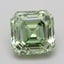 1.06 Ct. Fancy Vivid  Green Asscher Lab Grown Diamond