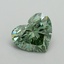 1.41 Ct. Fancy Vivid Pacific Green Heart Lab Grown Diamond