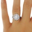 The Helianthus Ring, smalltop view on a hand