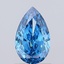 0.87 Ct. Fancy Vivid  Blue Pear Lab Grown Diamond