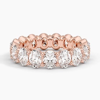 Oval Eternity Lab Diamond Ring (4 ct. tw.) in 14K Rose Gold