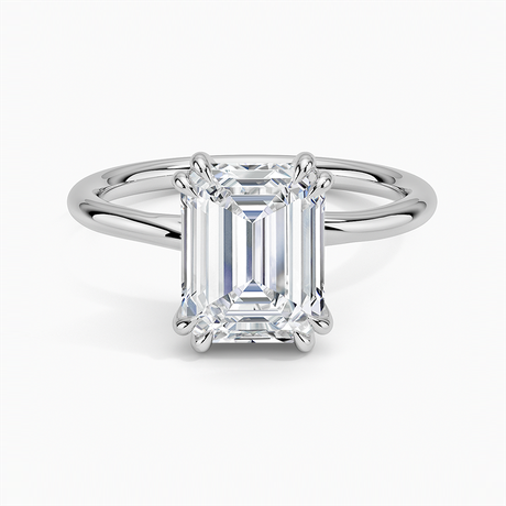 Platinum Dulce Double Claw Prong Solitaire Ring