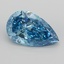 7.00 Ct. Fancy Vivid Blue Pear Lab Grown Diamond