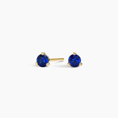 Lab Sapphire Birthstone Stud Earrings