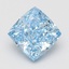 1.60 Ct. Fancy Vivid Blue Cushion Lab Grown Diamond