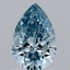 1.01 Ct. Fancy Vivid Blue Pear Lab Grown Diamond
