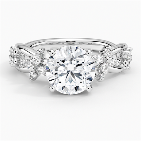 Platinum Secret Garden Butterfly Diamond Ring (1/4 ct. tw.)