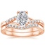 14KR Moissanite Chamise Diamond Bridal Set, smalltop view