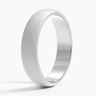 Sandblast Comfort Fit 5mm Wedding Ring