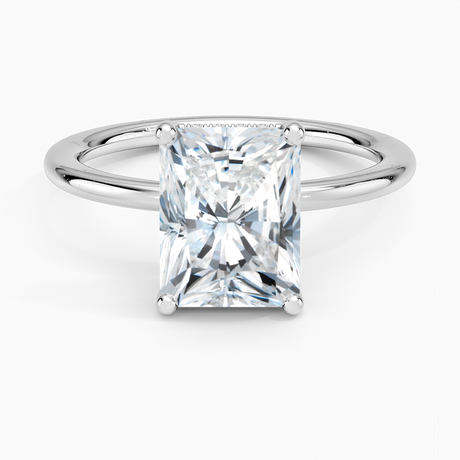 18K White Gold Gwen Perfect Fit Hidden Halo Diamond Ring