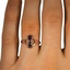 The Sable Ring, smallzoomed in top view on a hand