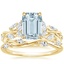 18K Yellow Gold Secret Garden Diamond Ring (1/2 ct. tw.) with Winding Willow Diamond Ring (1/8 ct. tw.)