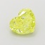 1.10 Ct. Fancy Vivid  Yellow Heart Lab Grown Diamond