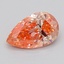 0.91 Ct. Fancy Vivid Pink Orange Pear Lab Grown Diamond