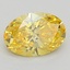 0.85 Ct. Fancy Vivid  Yellow Oval Lab Grown Diamond