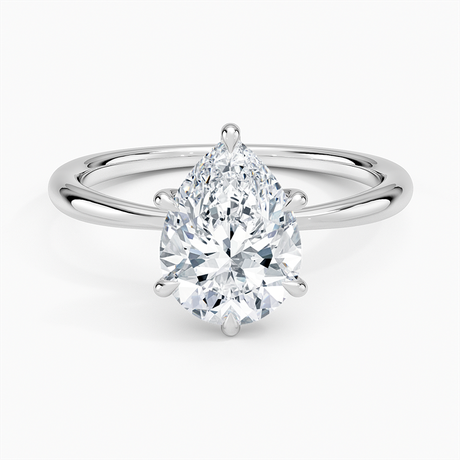 18K White Gold Freesia 2mm Solitaire Ring