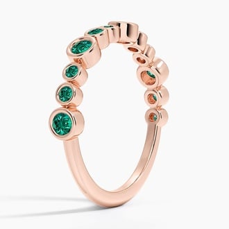 Portofino Bezel Lab Emerald Ring