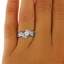 The Jeanne-Marie Matched Set, smalltop view on a hand