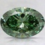 2.18 Ct. Fancy Vivid Pacific Green Oval Lab Grown Diamond