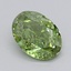 1.06 Ct. Fancy Vivid  Green Oval Lab Grown Diamond
