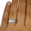 The Ronia Ring, smallzoomed in top view on a hand