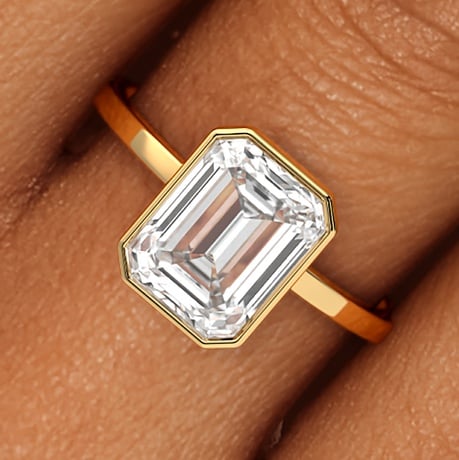 Raised Flush Set Bezel Ring