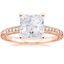 14K Rose Gold Hudson Engraved Diamond Ring, smalltop view