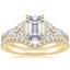 18K Yellow Gold Luxe Nadia Diamond Ring (1/2 ct. tw.) with Flair Diamond Ring (1/6 ct. tw.)