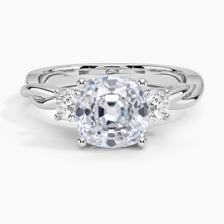Twisted Vine Three Stone Diamond Ring