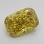 3.54 Ct. Fancy Vivid Greyish Yellow Cushion Lab Grown Diamond