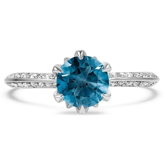 Custom Blooming Knife Edge Diamond Ring