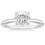 18K White Gold Freesia 2mm Solitaire Ring, smalltop view