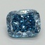 1.62 Ct. Fancy Vivid Blue Cushion Lab Grown Diamond