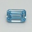 0.51 Ct. Fancy Vivid Blue Emerald Lab Grown Diamond