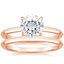 14KR Moissanite Hazel Bridal Set, smalltop view