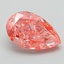 3.07 Ct. Fancy Vivid Pink Pear Lab Grown Diamond