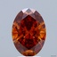 2.91 Ct. Fancy Deep  Orange Oval Lab Grown Diamond