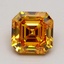 1.58 Ct. Fancy Vivid Yellowish Orange Asscher Lab Grown Diamond