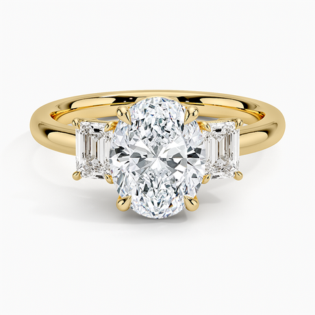 Emerald Cut Three Stone Diamond Ring