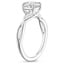 18K White Gold Alya Twist Solitaire Ring, smallside view