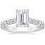 18K White Gold Sienna Half Coverage Diamond Ring, smalltop view